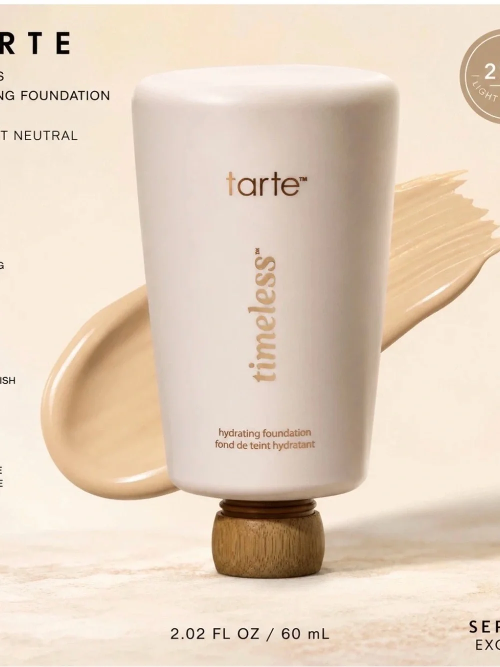 tarte Timeless Hydrating Foundation - Light Beige